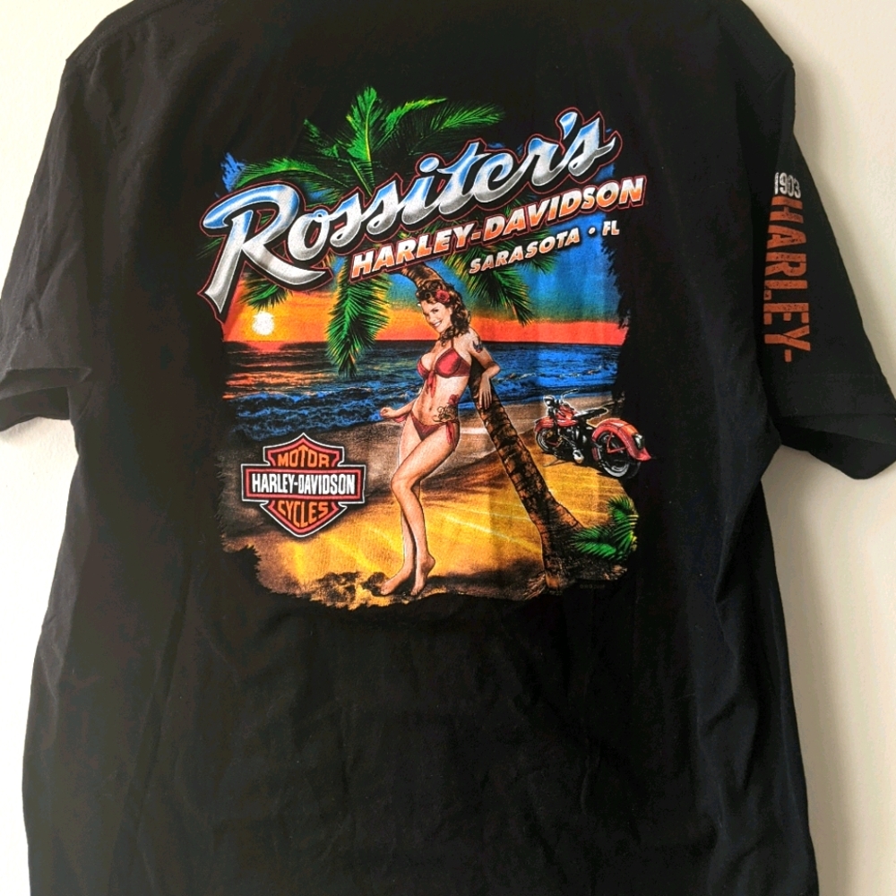 Harley-Davidson PinUp Girl Florida Beach Sunset XL